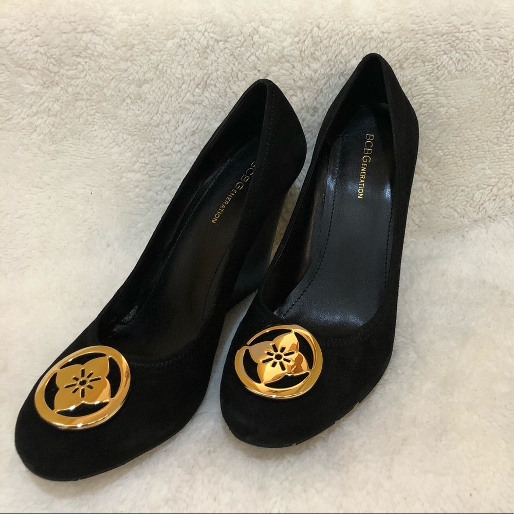 BCBG Black Wedge (Size 8)
